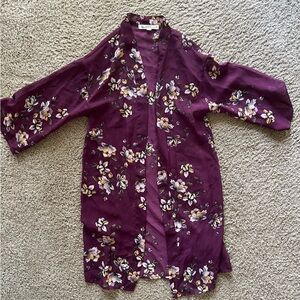 Wallflower Purple Floral Sheer Coverup💜🌼